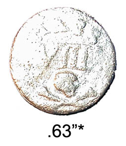 8th Massachusetts Regiment c.1781 button